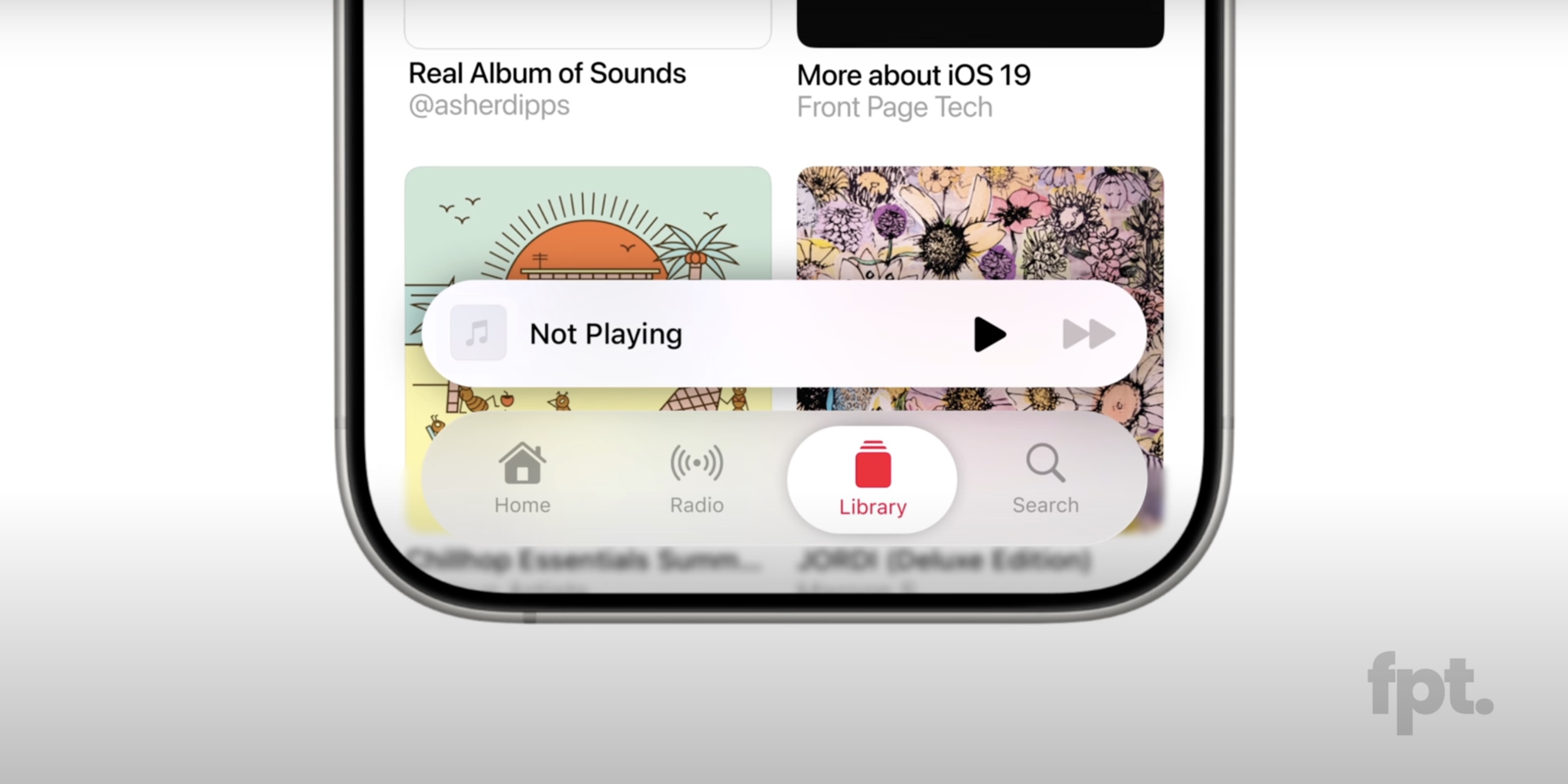 Alleged iOS 19 Tab Bar Front Page Tech