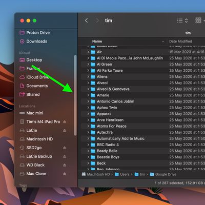 finder scroll bars